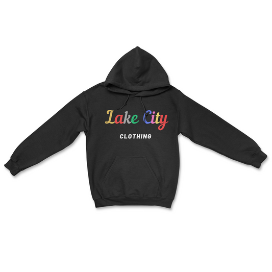 Lake City Clothing “Rainbow Script” Hoodie